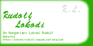 rudolf lokodi business card